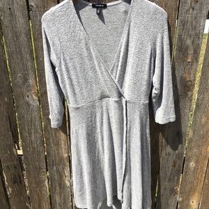 Torrid 3/4 Sleeve Heather Gray Dress Sz M/L